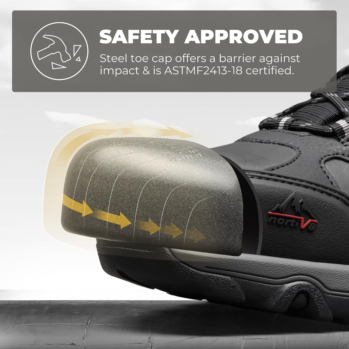 Men'S Waterproof Steel Toe Work Boots