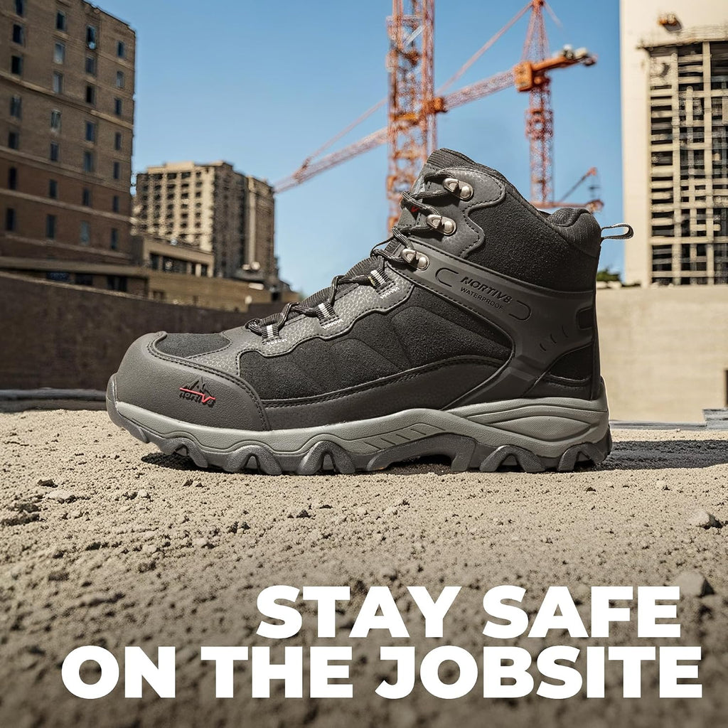 Men'S Waterproof Steel Toe Work Boots