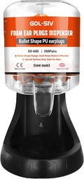 Earplug Dispenser, 500 Pcs, NRR 33Db, Wall Mount, Orange