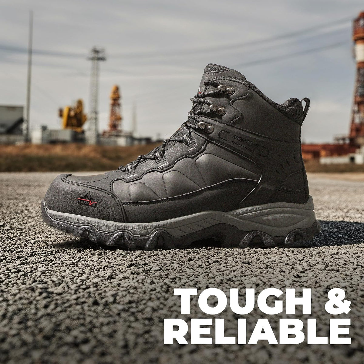 Men'S Waterproof Steel Toe Work Boots