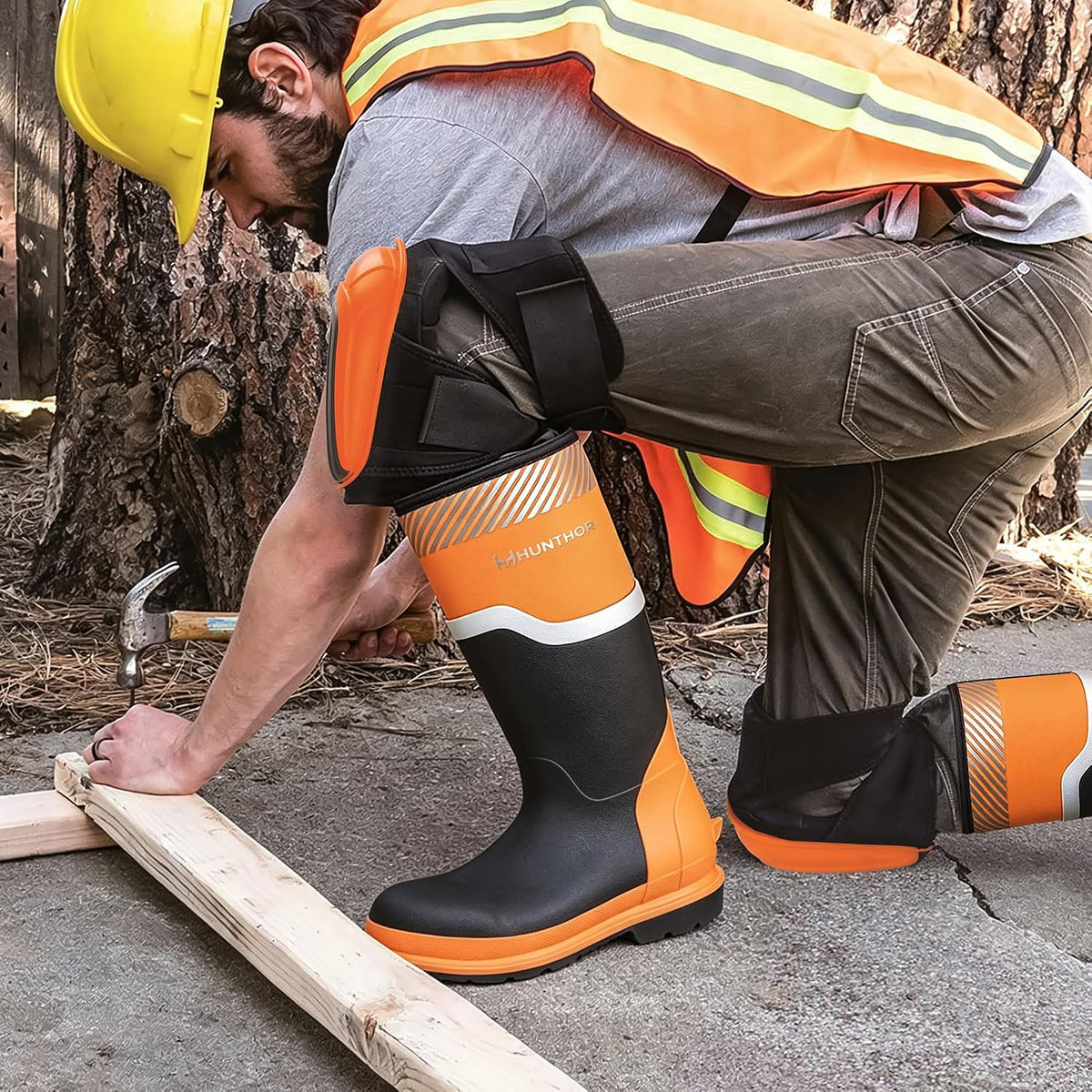 Ultimate Steel Toe Work Boots for Men - Waterproof, Puncture-Proof, and Slip-Resistant for All Work Environments