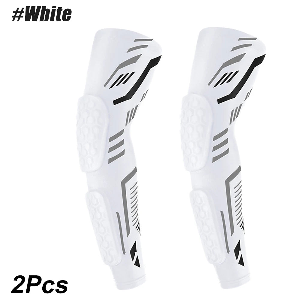 Anti-Collision Arm Sleeve Protective Compression with Elbow Honeycomb Pad for Youth & Adult Sport Basketball Football Volleyball